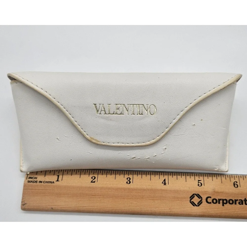 Valentino White Faux Leather‎ Eyeglasses Case Holder